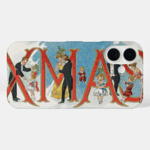 Vintage Victorian Christmas, A Merry Xmas Party iPhone 16 Case