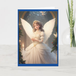 Vintage Victorian Christmas Angel Holiday Card