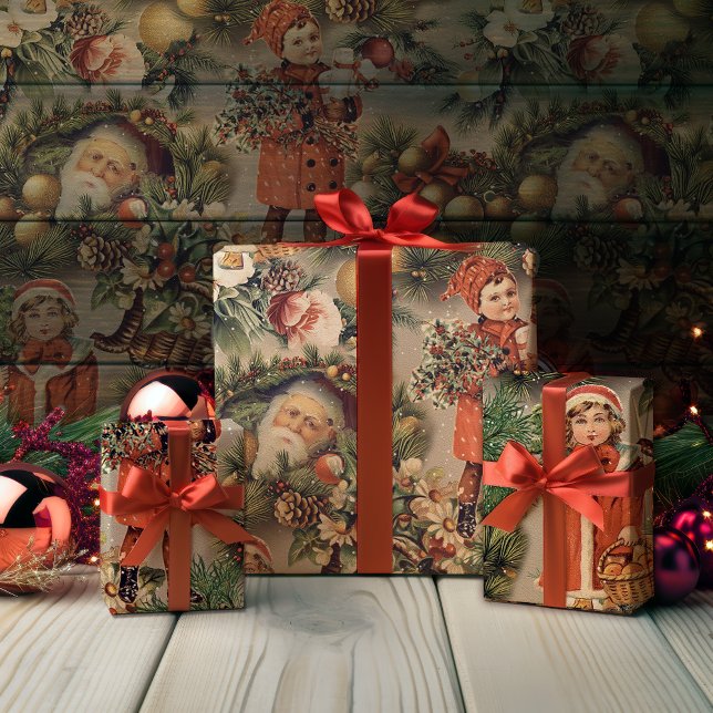 Vintage Victorian Christmas Baubles Wrapping Paper (Creator Uploaded)
