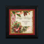 Vintage Victorian Christmas Dove Holly Pine Boughs Jewelry Box<br><div class="desc">COLOR PALETTE: Classic Christmas red, green and gold set the tone for this collection. DESIGN COLLECTION: Vintage Christmas Dove with Holly . Buy this as a gift for your own family or as a Christmas gift for friends, family or co-workers! Or as a corporate gift for business. It's so easy...</div>