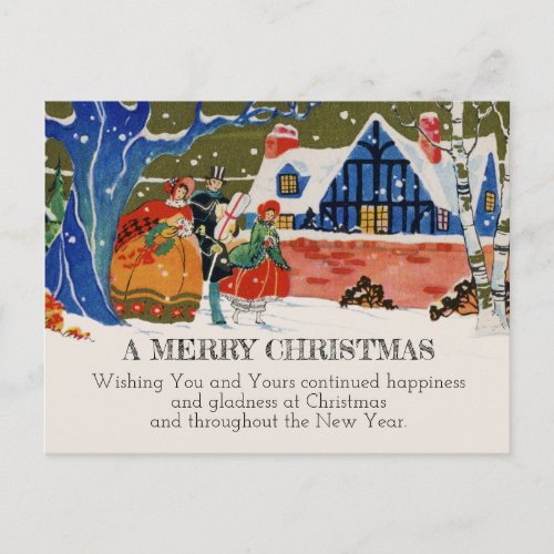 Vintage Victorian Christmas Fancy Holiday Snow