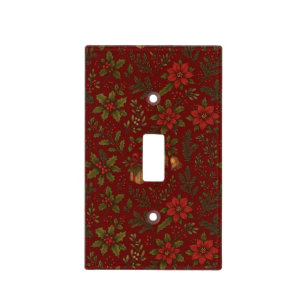 Vintage, Victorian Christmas patterned Light Switch Cover