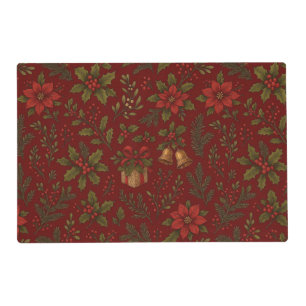 Vintage, Victorian Christmas patterned Placemat