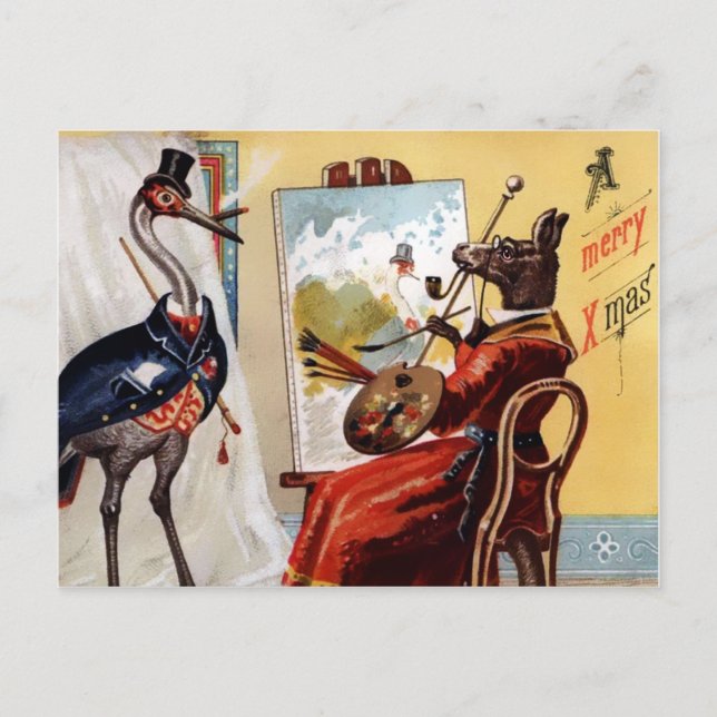 Vintage Victorian Christmas Postcard (Front)