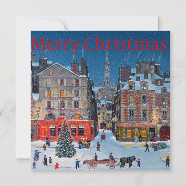 Vintage Victorian Christmas Village   Card (Front)