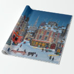 Vintage Victorian Christmas Village Wrapping Paper<br><div class="desc">Vintage Victorian Christmas Village</div>