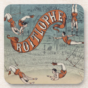 Vintage Victorian Circus Beverage Coaster