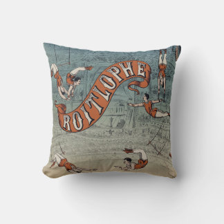 Vintage Victorian Circus  Throw Pillow