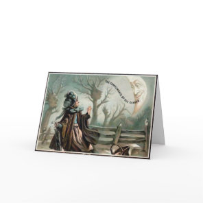 Vintage Victorian Compliments Christmas Card