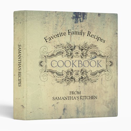 Vintage Victorian Cookbook Recipe 3 Ring Binder