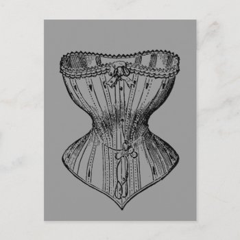Vintage Victorian Corset Postcard by opheliasart at Zazzle