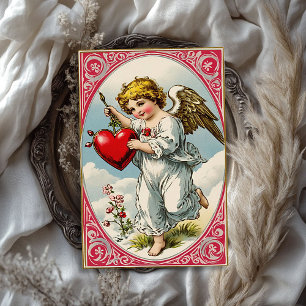 Vintage Victorian cupid angel Valentine's day Tissue Paper