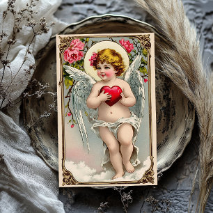 Vintage Victorian cupid angel Valentine's day Tissue Paper