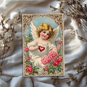 Vintage Victorian cupid angel Valentine's day Tissue Paper