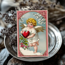 Vintage Victorian cupid angel Valentine's day