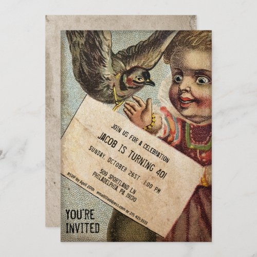 Vintage Victorian Customizable Creepy Party Invitation