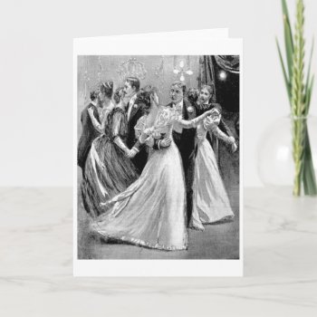 Vintage Victorian - Dancing At The Ball  Card by AsTimeGoesBy at Zazzle