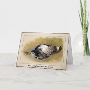 Vintage Victorian Dead Bird Holiday Card