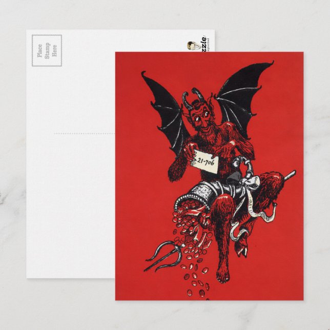 Vintage Victorian Devil Postcard | Zazzle