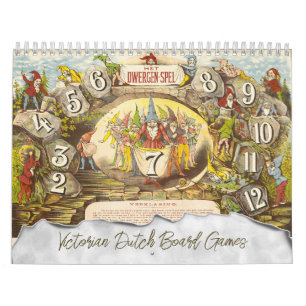 Vintage Victorian Dutch Board Games Calendar