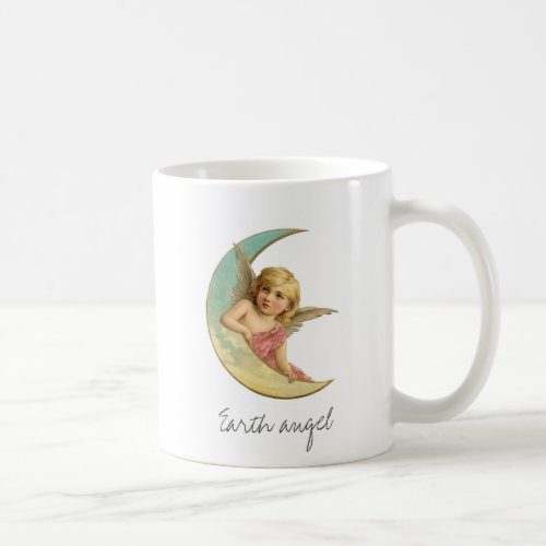 Vintage Victorian Earth Angel Moon Girl Coffee Mug