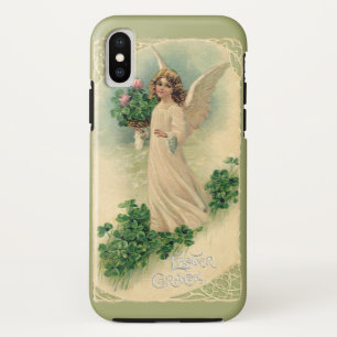 Vintage Victorian Easter Angel with Flowers iPhone X Case