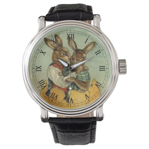 Vintage Victorian Easter Bunnies, Giant Easter Egg Watches