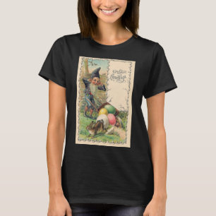 Vintage Victorian Easter Greetings with Gnome T-Shirt