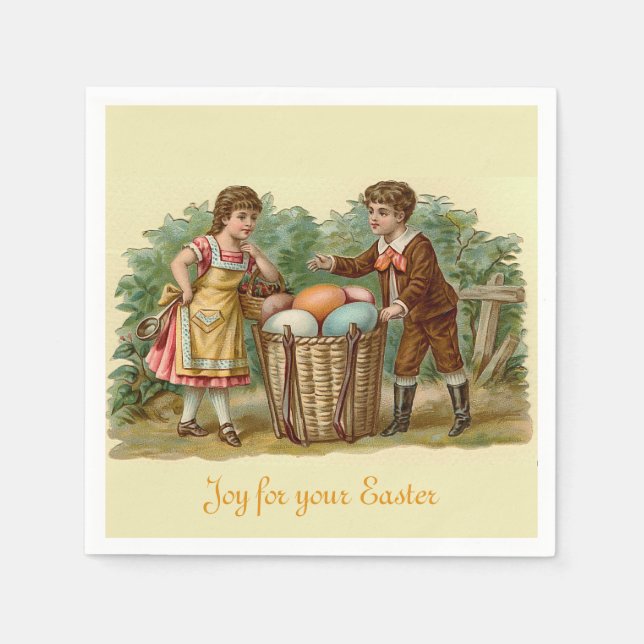 Vintage Victorian Easter Napkins (Front)