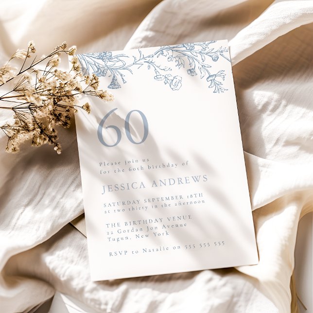 Vintage Victorian Elegant 60th Birthday  Invitation (Creator Uploaded)