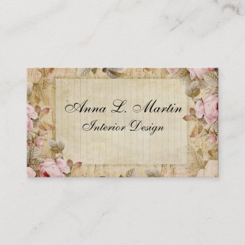 Vintage Victorian Elegant French Country Business Card