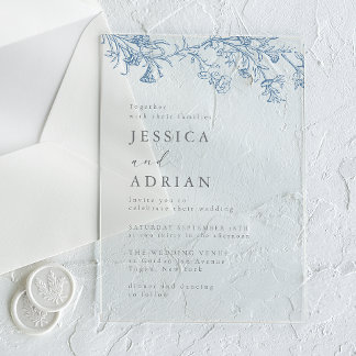 Vintage Victorian Elegant Wedding Acrylic Invitations