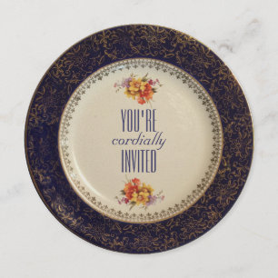 Vintage Victorian English Tea Party Invitation