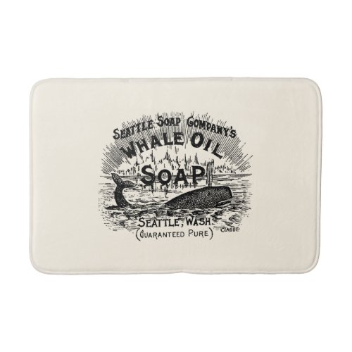 Vintage Victorian Era 1894 Whale Oil Soap ad Bath Mat