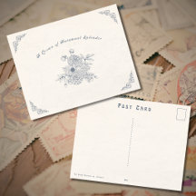 Vintage Victorian Era Autumn Postcard