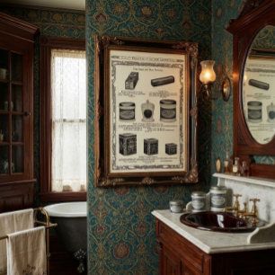Vintage Victorian Era Beauty Parlor Soap Ads Poster