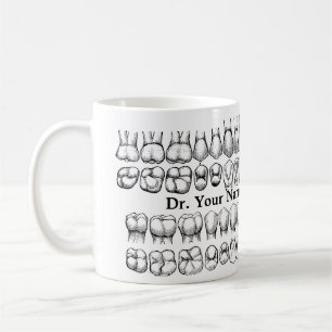 Vintage Victorian Era Dental Tooth Chart Coffee Mug