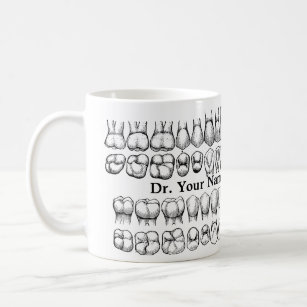 Vintage Victorian Era Dental Tooth Chart Coffee Mug