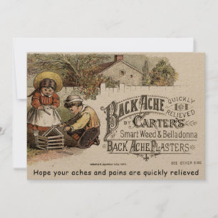 Vintage Victorian Era Drug Get Well Card Template