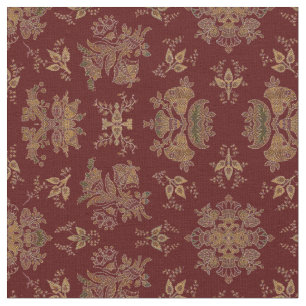 Vintage Victorian Era Egyptian Revival Pattern Fabric