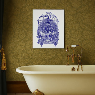 Vintage Victorian Era Floral Perfume Advertisement Poster