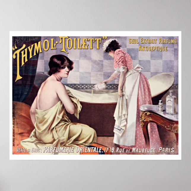 Vintage Victorian Era French Perfume Ad Poster (Front)