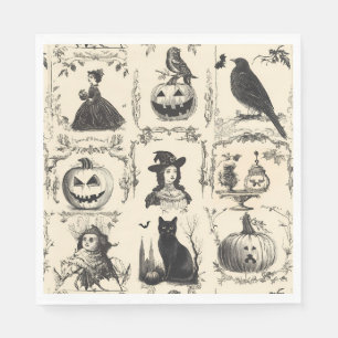 Vintage Victorian Era Halloween Napkins
