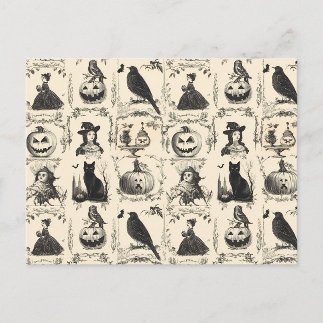 Vintage Victorian Era Halloween Postcard (Front)