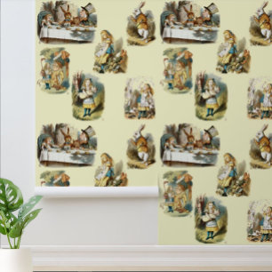 Vintage Victorian Era Nursery Alice by Tenniel Wallpaper