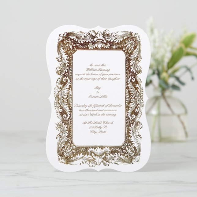 vintage wedding invitation template