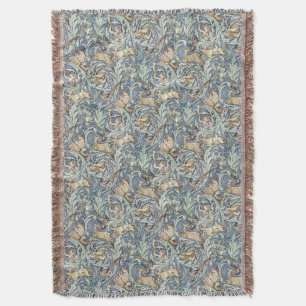 Vintage Victorian Era Wood Notes by Walter Crane Throw Blanket