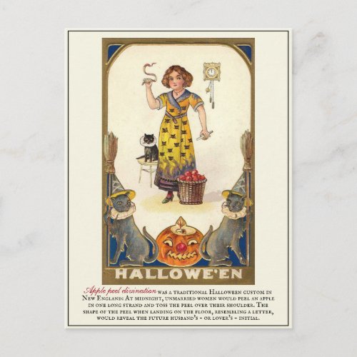 Vintage Victorian Erstwhile Halloween Traditions Postcard