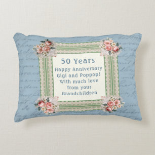 Vintage Victorian Faded Damask Memory Accent Pillow