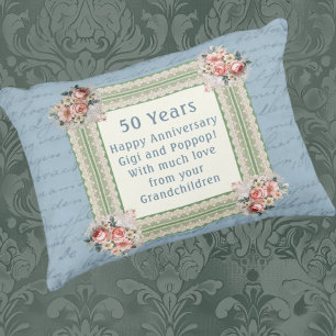 Vintage Victorian Faded Roses Memory Accent Pillow